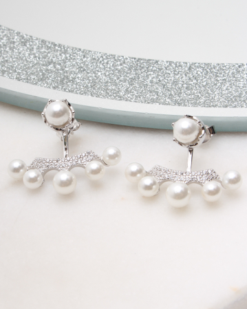 CERCEI ARGINT - Cercei argint si cubic zirconia, gr4.7