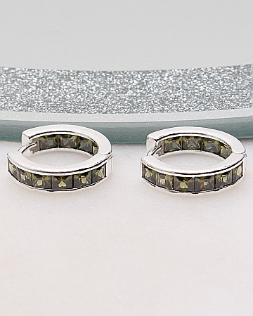 Cercei din argint si cubic zirconia - Cercei argint tortite cod 2-51336, gr4.6