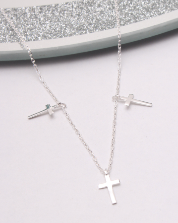 COLIERE ARGINT - Colier argint cruciulita, gr1.7