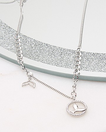 COLIERE ARGINT - Colier argint si cubic zirconia cod 4-50653, gr3.9