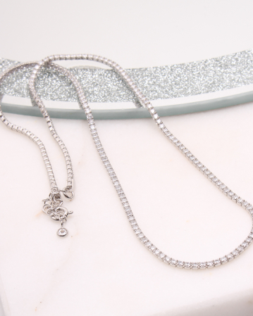 COLIERE ARGINT - Colier argint tennis, gr6.2