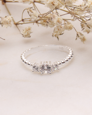 marimea 54 - Inel argint 925 si cubic zirconia, 1.4g