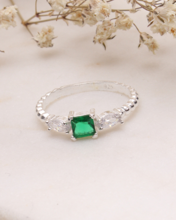marimea 54 - Inel argint 925 si cubic zirconia, 1.4g