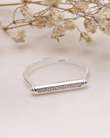 marimea 58 - Inel argint 925 si cubic zirconia, 1.4g