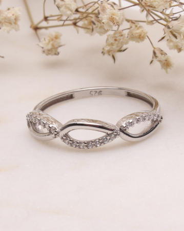 INELE ARGINT - Inel argint 925 si cubic zirconia, model ochi geometric 1.5g