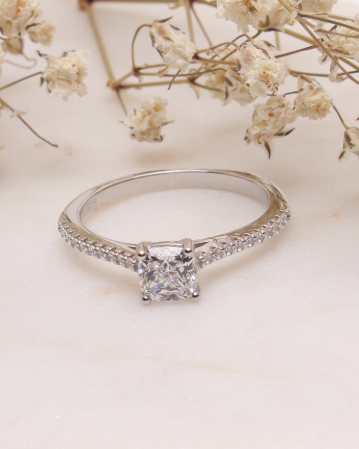 INELE ARGINT - Inel de logodna din argint 925 si cubic zirconia 1.9g
