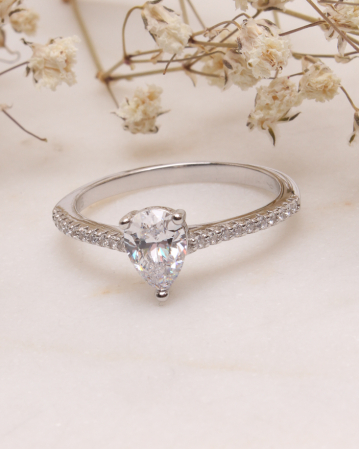 INELE ARGINT - Inel de logodna din argint 925 si cubic zirconia 1.9g