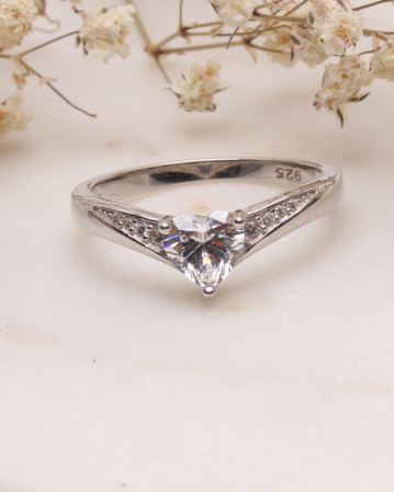 INELE ARGINT - Inel de logodna din argint 925 si cubic zirconia 2.6g