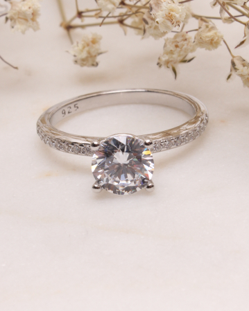 INELE ARGINT - Inel de logodna din argint 925 si cubic zirconia 2.7g