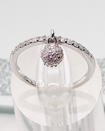 Inele din argint si cubic zirconia - Inel argint cu biluta cod 1-51158, gr2