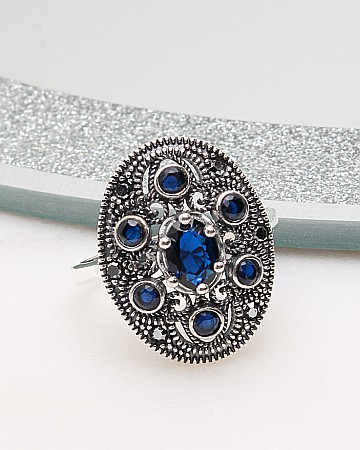 marimea 60 - Inel argint cu marcasite cod 1-50070, gr4.8