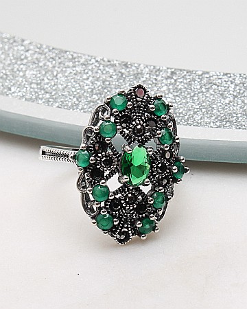 marimea 58 - Inel argint cu marcasite cod 1-50943, gr4.5