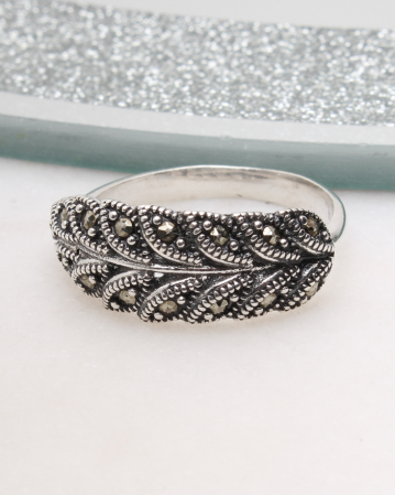 marimea 55 - Inel argint cu marcasite, gr3.4