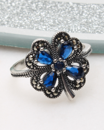 marimea 58 - Inel argint cu marcasite, gr3.6