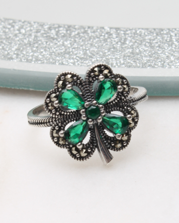 marimea 58 - Inel argint cu marcasite, gr3.6