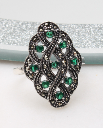 marimea 60 - Inel argint cu marcasite, gr4.4