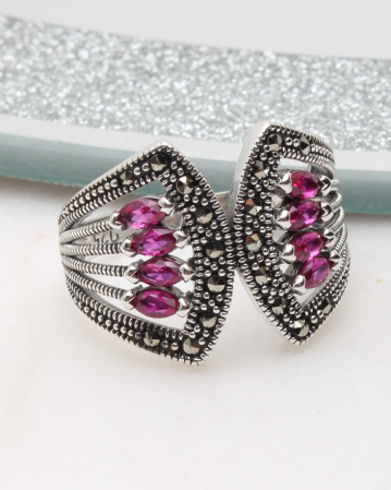 CATEGORII - Inel argint cu marcasite, gr4.9