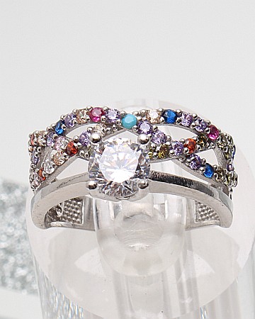 Inele din argint si cubic zirconia - Inel argint de logodna cod 1-51370, gr4.1