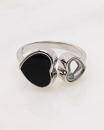Inele din argint si cubic zirconia - Inel argint inimioara cod 1-48389, gr3.9