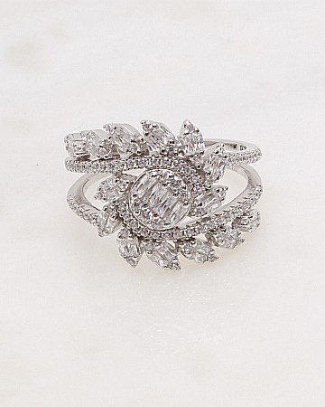 Inele din argint si cubic zirconia - Inel argint si cubic zirconia cod 1-48349, gr3.7