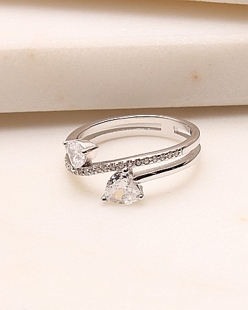 Inele din argint si cubic zirconia - Inel argint si cubic zirconia cod 1-49382, gr2.6