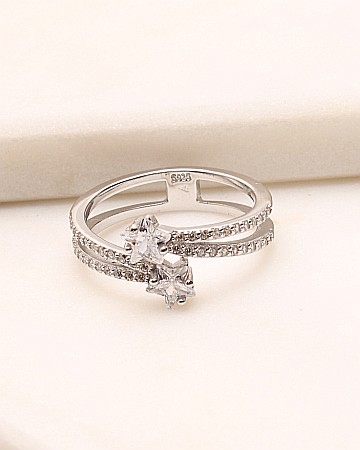 Inele din argint si cubic zirconia - Inel argint si cubic zirconia cod 1-49500, gr2.7
