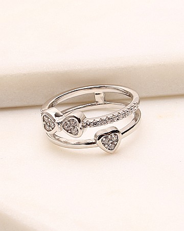 Inele din argint si cubic zirconia - Inel argint si cubic zirconia cod 1-49501, gr3.5