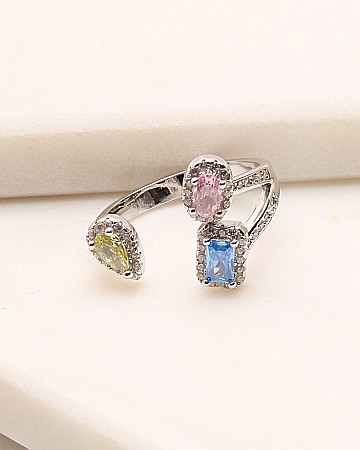 Inele din argint si cubic zirconia - Inel argint si cubic zirconia cod 1-49504, gr3.8