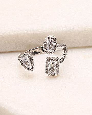Inele din argint si cubic zirconia - Inel argint si cubic zirconia cod 1-49511, gr3.7