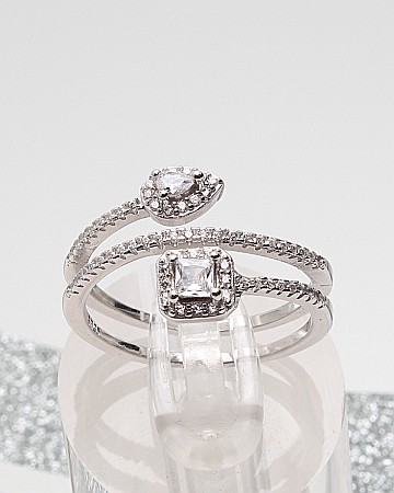 Inele din argint si cubic zirconia - Inel argint si cubic zirconia cod 1-51201, gr2.8