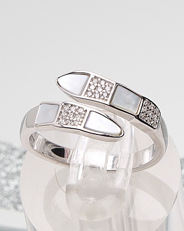 Inele din argint si cubic zirconia - Inel argint si cubic zirconia cod 1-51313, gr3.5