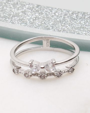 marimea 58 - Inel argint si cubic zirconia, gr2
