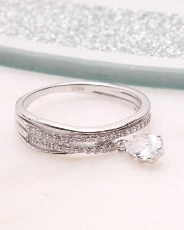 INELE ARGINT - Inel argint si cubic zirconia, gr2