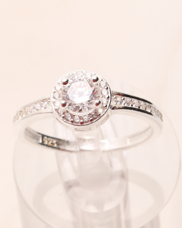 marimea 58 - Inel argint si cubic zirconia, gr2.4