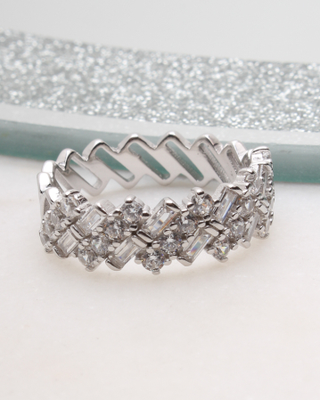 INELE ARGINT - Inel argint si cubic zirconia, gr3
