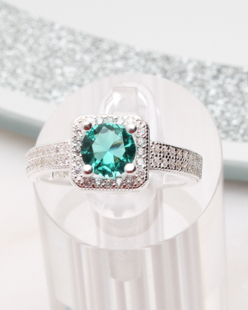 marimea 58 - Inel argint si cubic zirconia, gr3.4