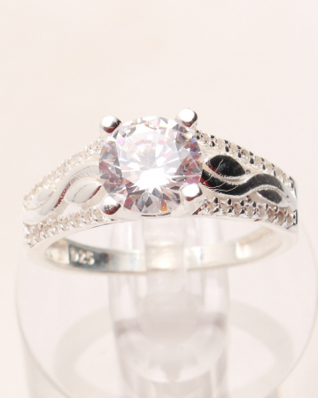 marimea 58 - Inel argint si cubic zirconia, gr3.5