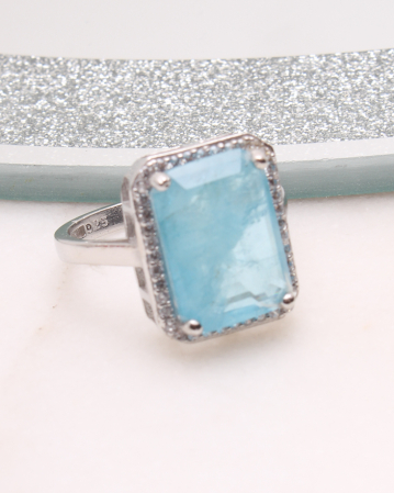 INELE ARGINT - Inel argint si cubic zirconia, gr4.1