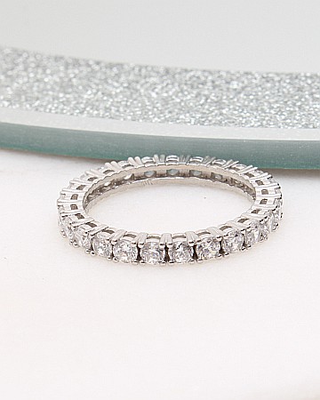 Inele din argint si cubic zirconia - Inel argint tennis cod 1-50160, gr2.2