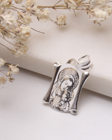 CRUCIULITE SI ICONITE ARGINT - Pandantiv argint 925 iconita Maica Domnului 1.3g