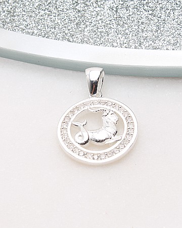 Pandantive din argint si cubic zirconia - Pandantiv argint capricorn cod 6-50679. gr2.1