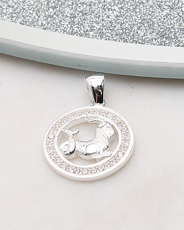 Pandantive din argint si cubic zirconia - Pandantiv argint capricorn cod 6-51007. gr2.2