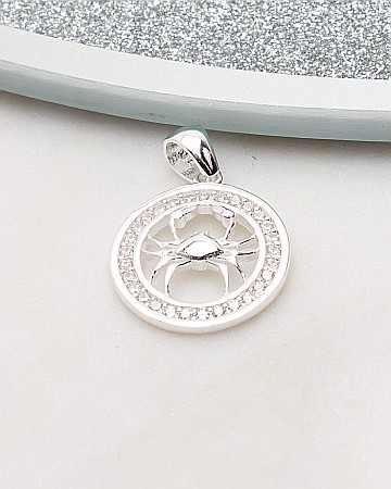 Pandantive din argint si cubic zirconia - Pandantiv argint rac cod 6-51012. gr2