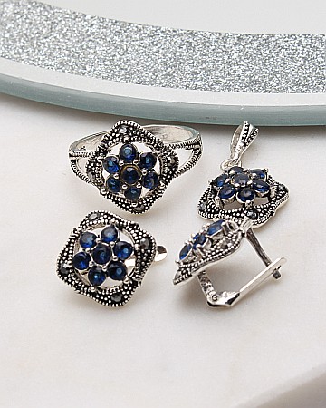 marimea 59 - Set argint cu marcasite cod 3-51051, gr8.5