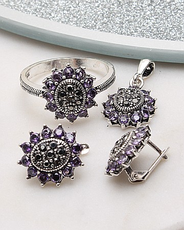 marimea 62 - Set argint cu marcasite cod 3-51053, gr10