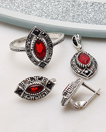 marimea 62 - Set argint cu marcasite cod 3-51083, gr8