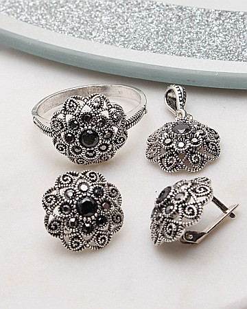 CATEGORII - Set argint cu marcasite cod 3-51087, gr8.4