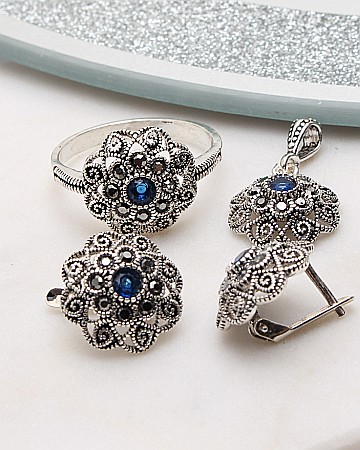 CATEGORII - Set argint cu marcasite cod 3-51088, gr8.1