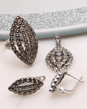 SETURI ARGINT - Set argint cu marcasite, gr11.2