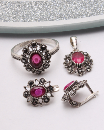 SETURI ARGINT - Set argint cu marcasite, gr7.8